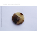 Unsaturated imitation horn resin buttons